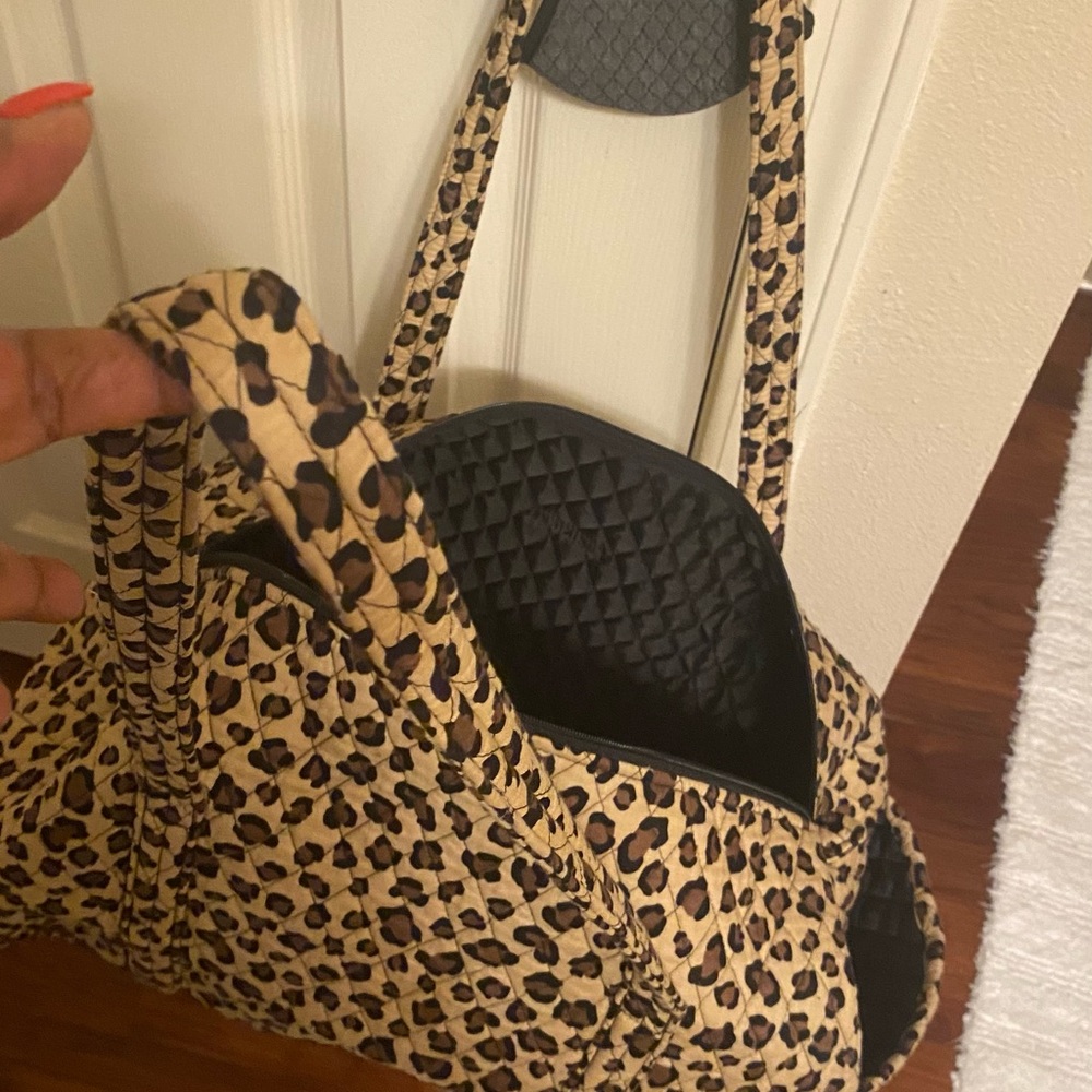 Large Vera Bradley Duffel Bag Brown Beige Black